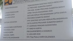 Karut – Marut  Pelaksanaan Proyek Sanitasi Pasca Bencana Di Agam Yang Dikerjakan PT Nindiya Karya